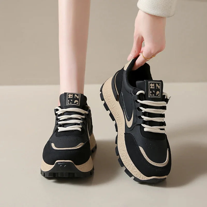 New Fashion Women's Vulcanized Shoes Wear-Resistant Casual Cushioning Sports Shoes Women Low-top Non-Slip Outdoor Running Shoes