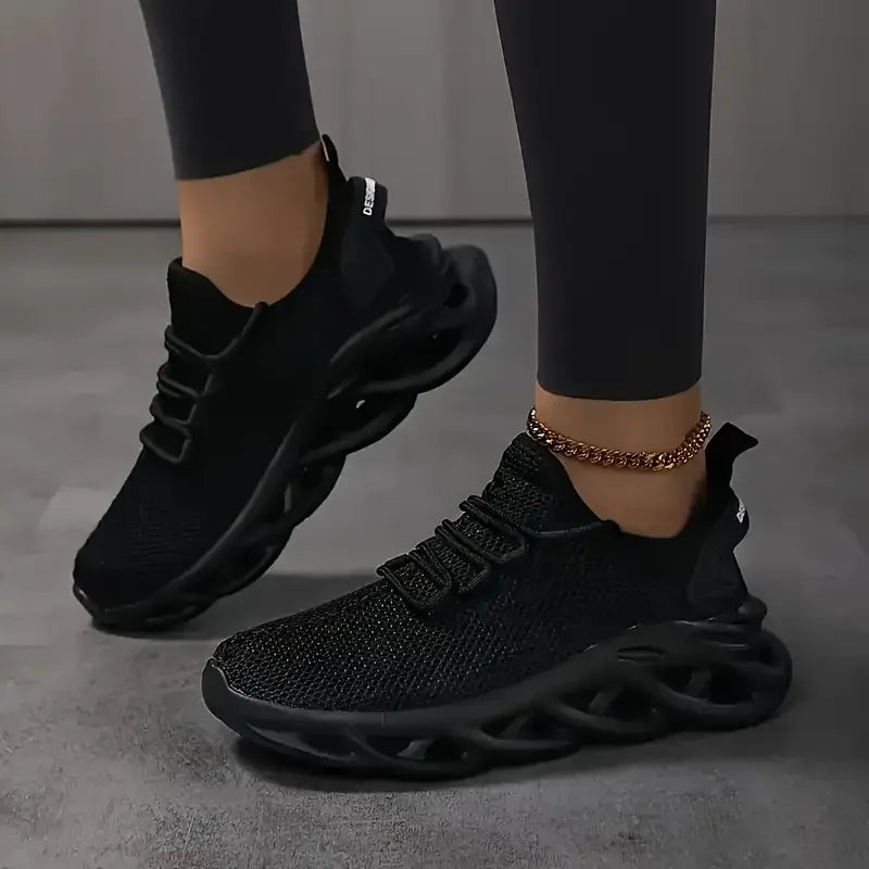 Men Casual Sport Shoes Breathable Lightweight Sneakers Outdoor Mesh Black Running Shoes Athletic Jogging Tenis Walking Shoes