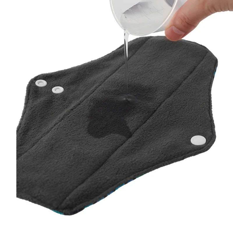 10pcs Reusable Menstrual Pads Female Breathable Heavy Flow Bamboo Charcoal Washable Sanitary Napkins Women cloth sanitary napkin