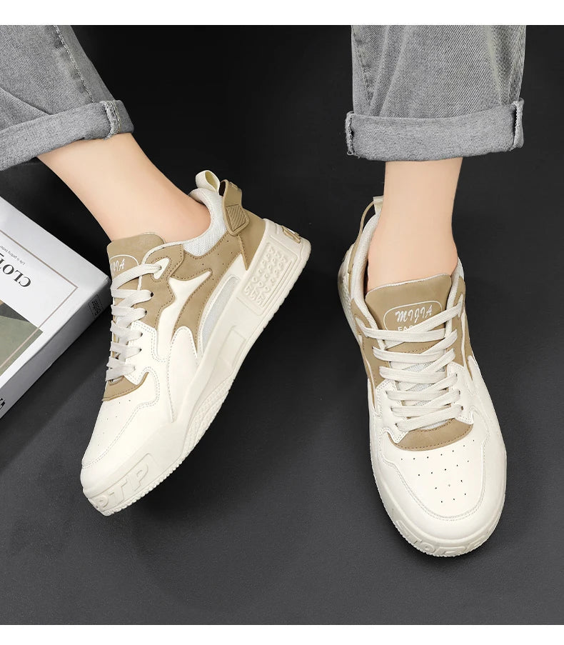 Men's Board Shoes Outdoor Casual Sports Walking Shoes Anti-slip Breathable Vulcanized Shoes Thick Sole Fashion Student Shoes
