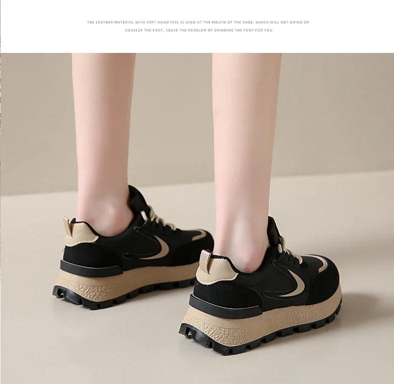 New Fashion Women's Vulcanized Shoes Wear-Resistant Casual Cushioning Sports Shoes Women Low-top Non-Slip Outdoor Running Shoes