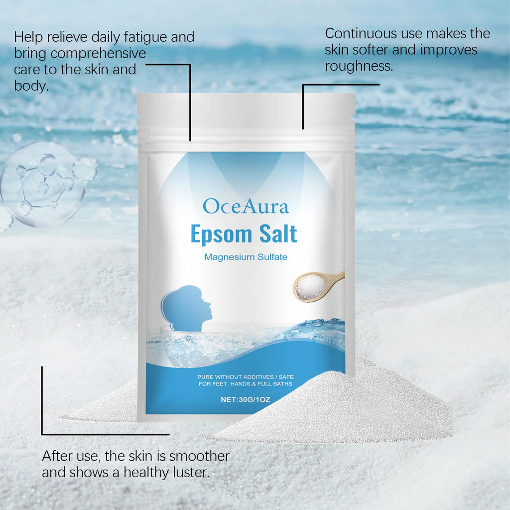 OceAura Epsom Salt Bath Stress Relief Dead Skin Remover Deep Cleansing Bath Soak Magnesium Moisturizing Body Relaxing Bath Salts