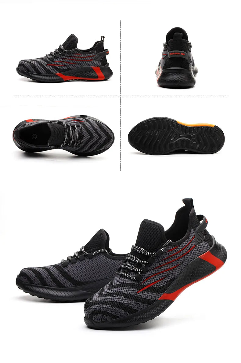 Men Work Safety Shoes Anti-puncture Working Sneakers Male Indestructible Work Shoes Men Boots Lightweight Men Shoes Safety Boots