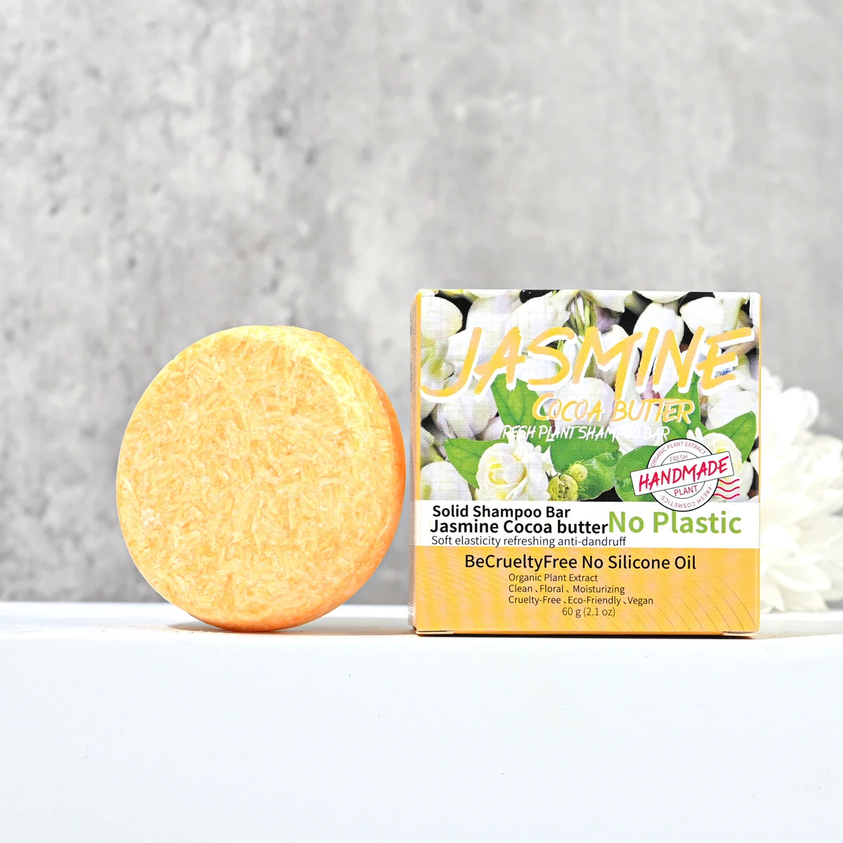 Jasmine Scented Handmade Shampoo Solid Shampoo Stick Plant Essential Oil Soap Oil Control And Refreshing Soap