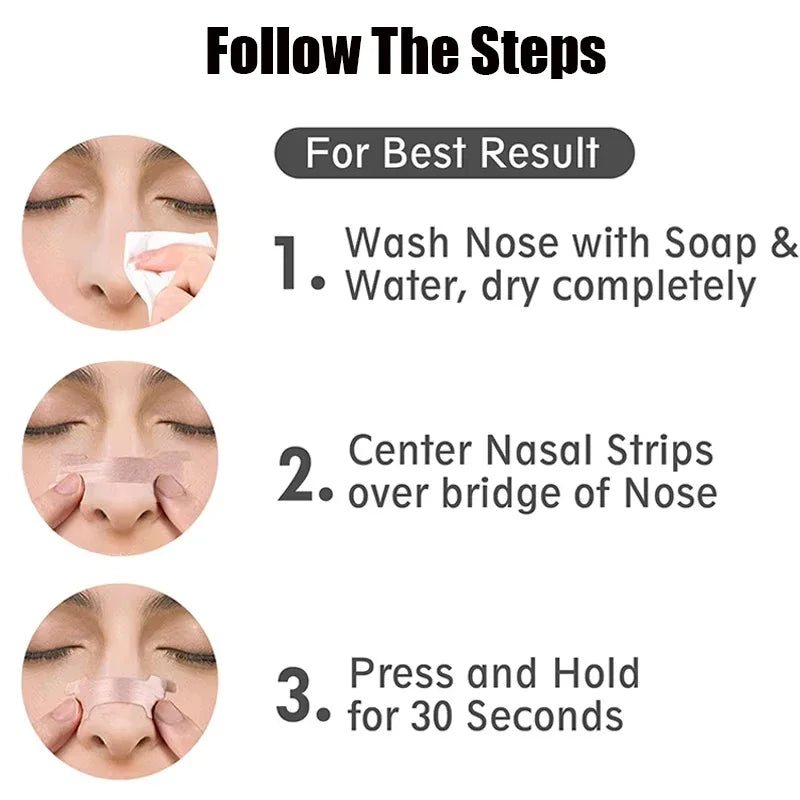 100Pcs/Lot Breath Nasal Strips Right Way Aid Stop Snoring Nose Patch Better Sleeping Patch Product Help Easier Breath Aid Decive