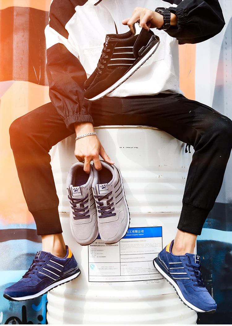 2024 New High Quality Men's Sneakers Leather Casual Shoes Autumn Breathable Men Shoes Male Flat Shoe