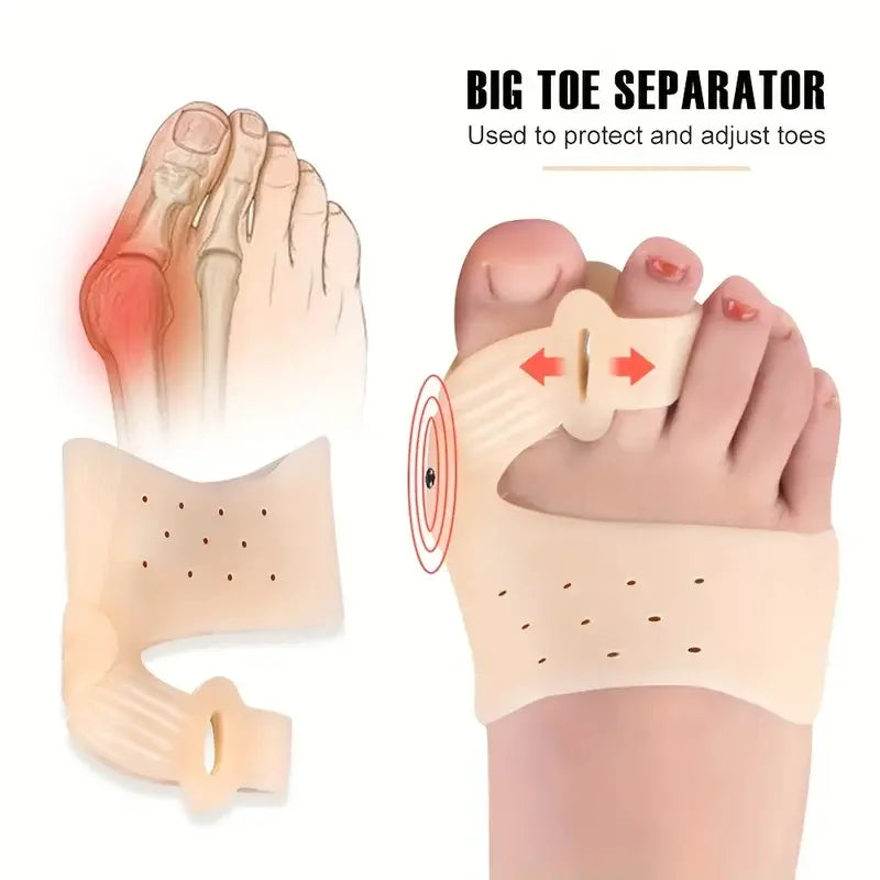 1 Pair of Silicone Bunion Adjusters - Soft and Comfortable Relief for Foot Pain, Perfect for Night and Home Use