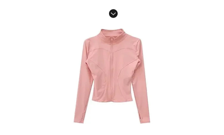 S-3XL Sun Quick Drying Sports Coat Women's Tight Top Yoga Jacket Long Sleeve Zipper Jacket Running Fitness Women's Jacket