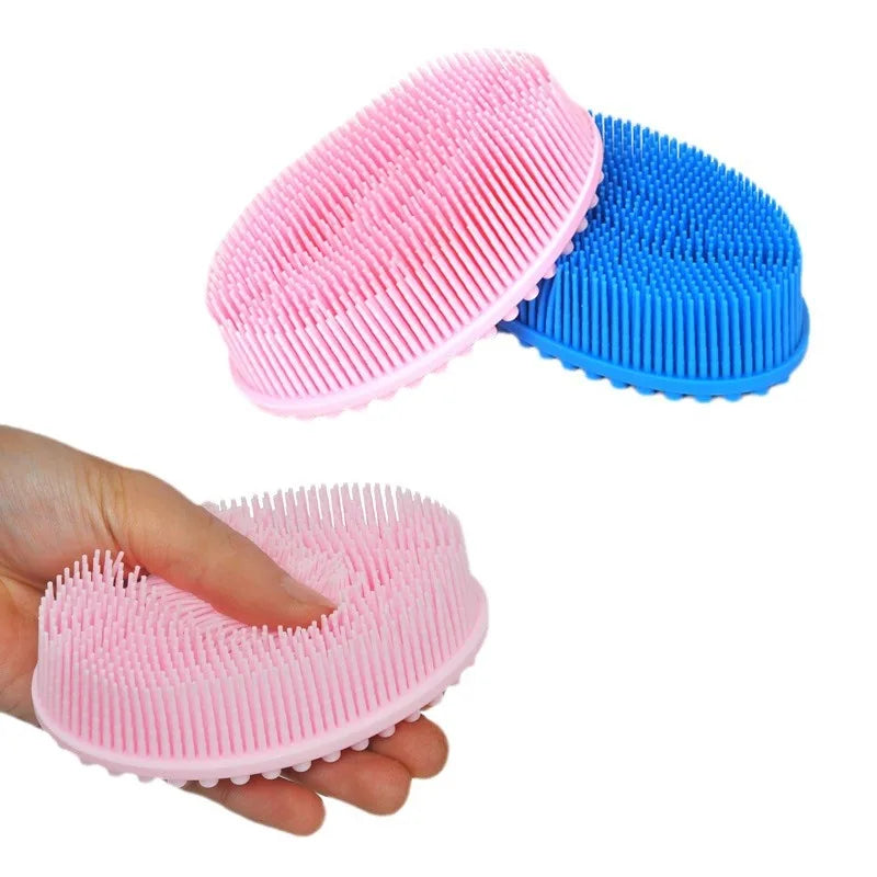 Silicone Body Scrubber Bath Shower Sponge Dry Bath Brush for Body Massager Bast Exfoliating Silicone Bathing Scrubber Body Brush
