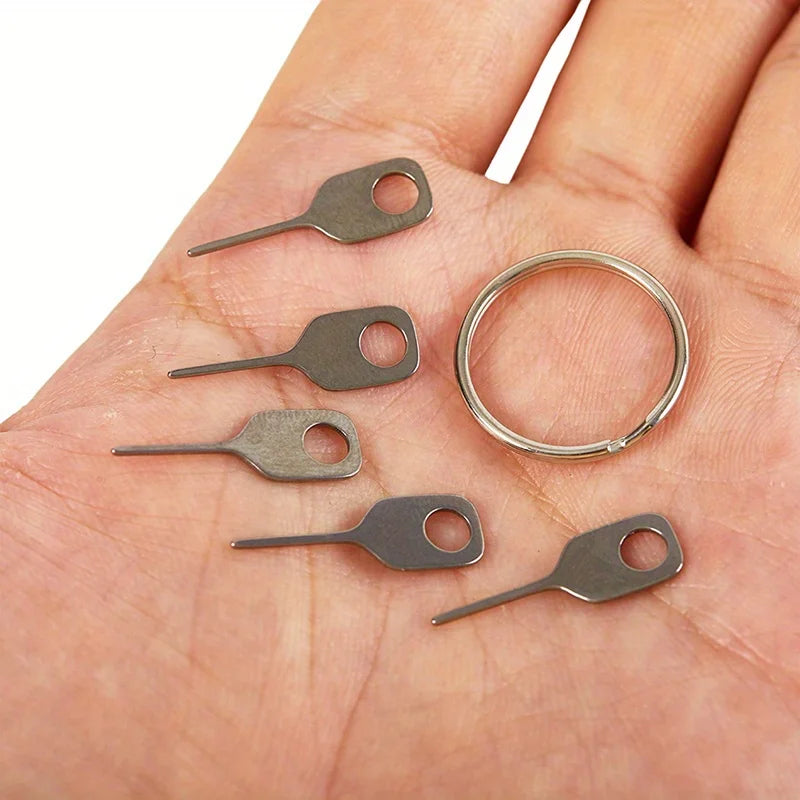 5pcs/Set SIM Card Eject Pin Key Tool Needle SIM Card Tray Holder Eject Pin for Mobile Phone Key Tool Card Pin Needle