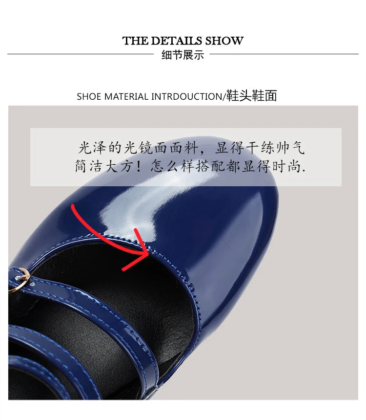 Pu High Heels Square Heel MARY JANES Square Toe Casual 2024 High Quality Ladies Shoes Buckle Strap Solid Fashion Pumps