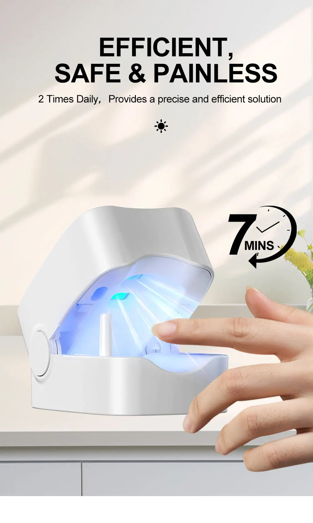 Nail Treatment Device for Fungal Infection,Nail Fungus Laser Assist Tool UV Professional Nail Fungus Blue Cleaning Laser Device