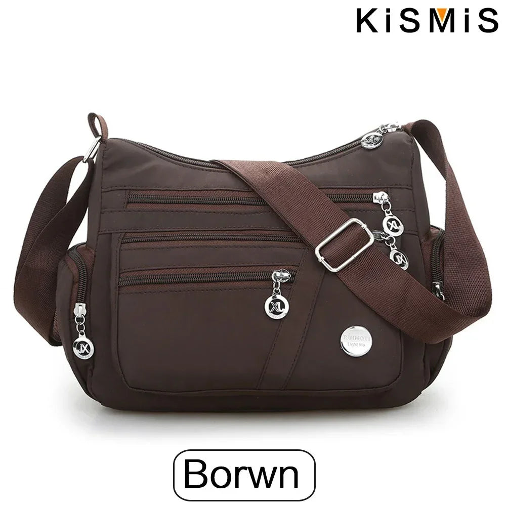 Fashion Women Waterproof Crossbody Bag Casual Single Shoulder Handbag Messenger Bag Oxford Material