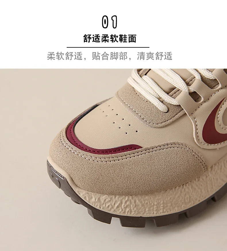 New Fashion Women's Vulcanized Shoes Wear-Resistant Casual Cushioning Sports Shoes Women Low-top Non-Slip Outdoor Running Shoes