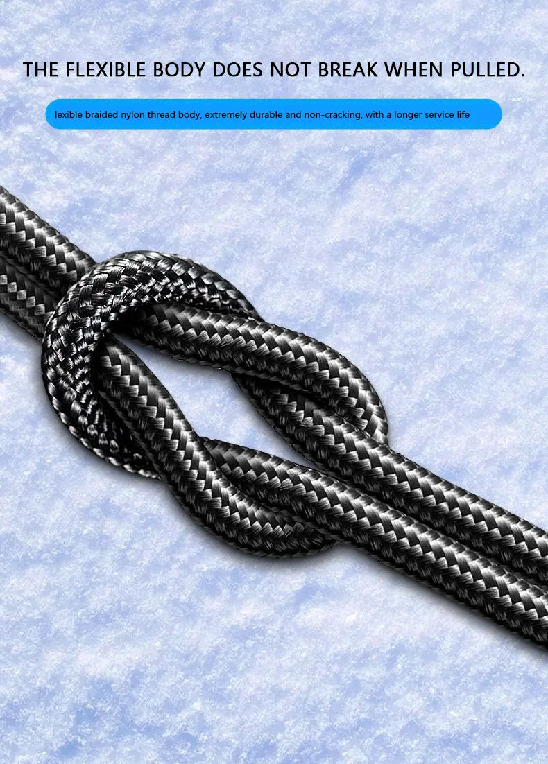 HOMEFISH 60W USB-C Super Fast Charging Cable with Digital Display, Braided Anti-Fracture Wire, Maximum Compatible with 120W