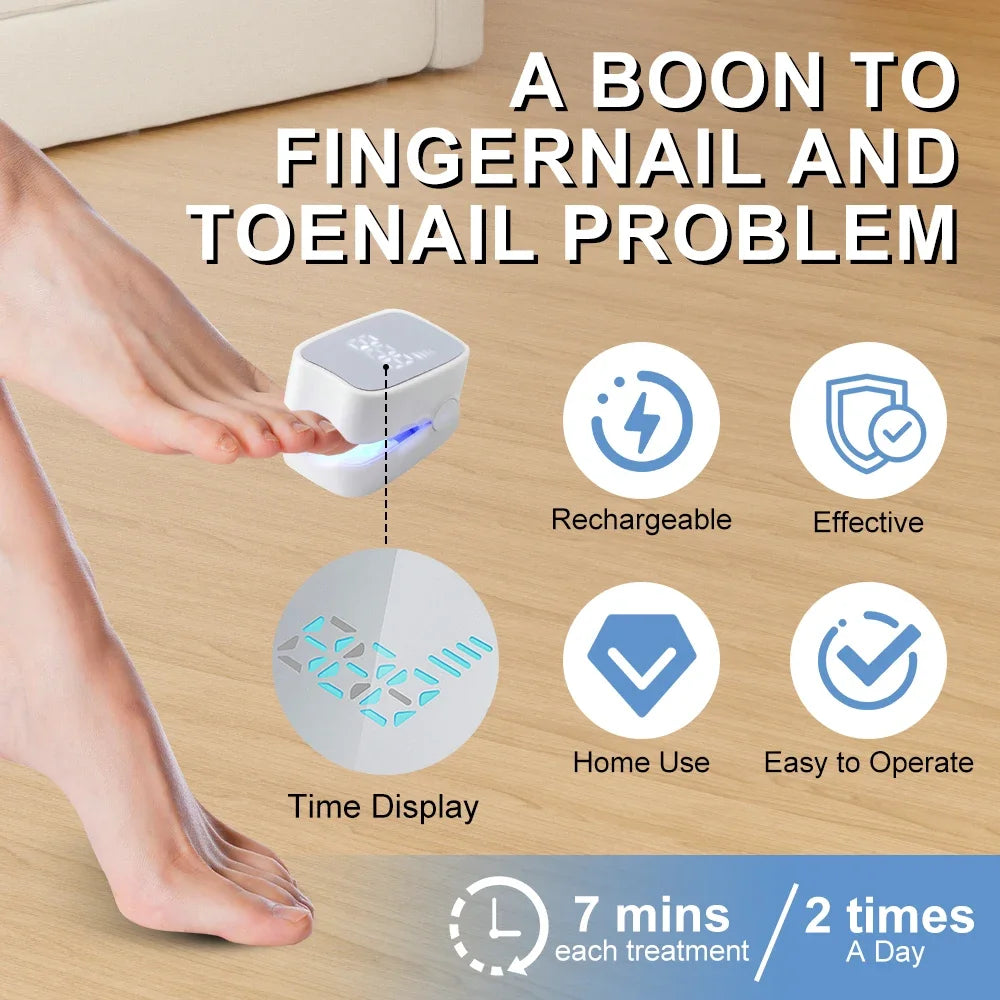 Nail Treatment Device for Fungal Infection,Nail Fungus Laser Assist Tool UV Professional Nail Fungus Blue Cleaning Laser Device