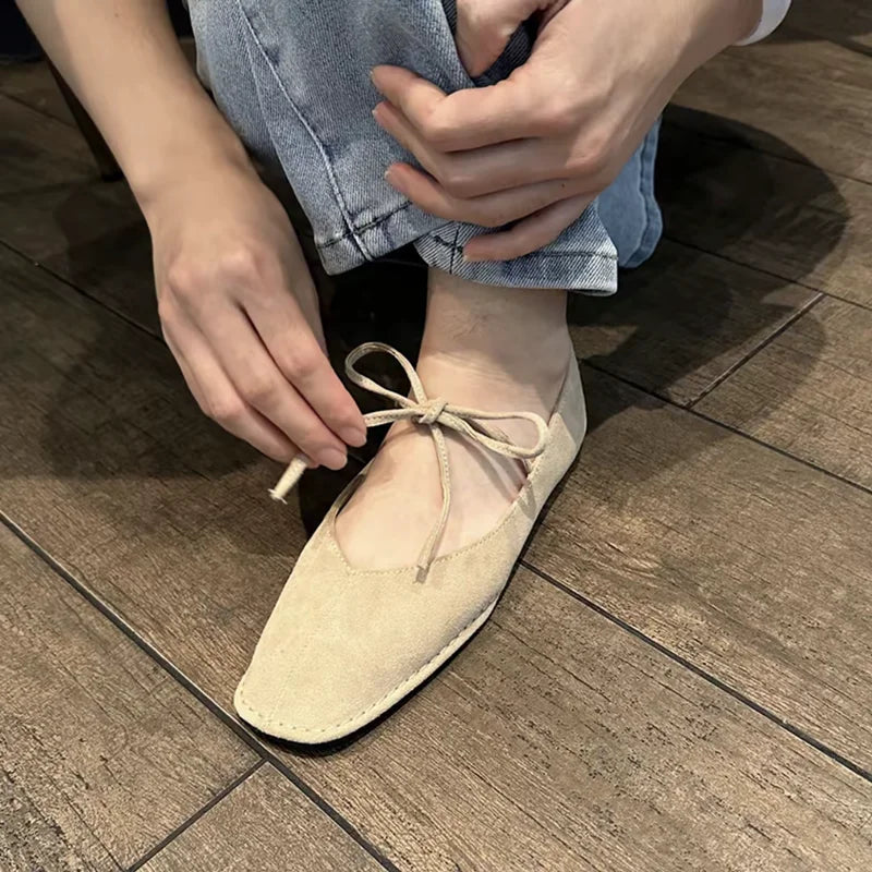 Bailamos 2024 Spring New Brand Women Flats Round Toe Shallow Slip On Ladies Casual Ballet Shoes Soft Leather Eelgant Dress Shoes