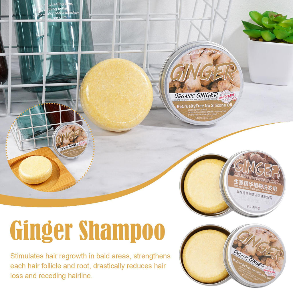 1/3/5/10pcs Ginger Polygonum Soap Shampoo Soap Cold Processed Soap Hair Shampoo Bar Pure Plant Hair Shampoos Hair Care