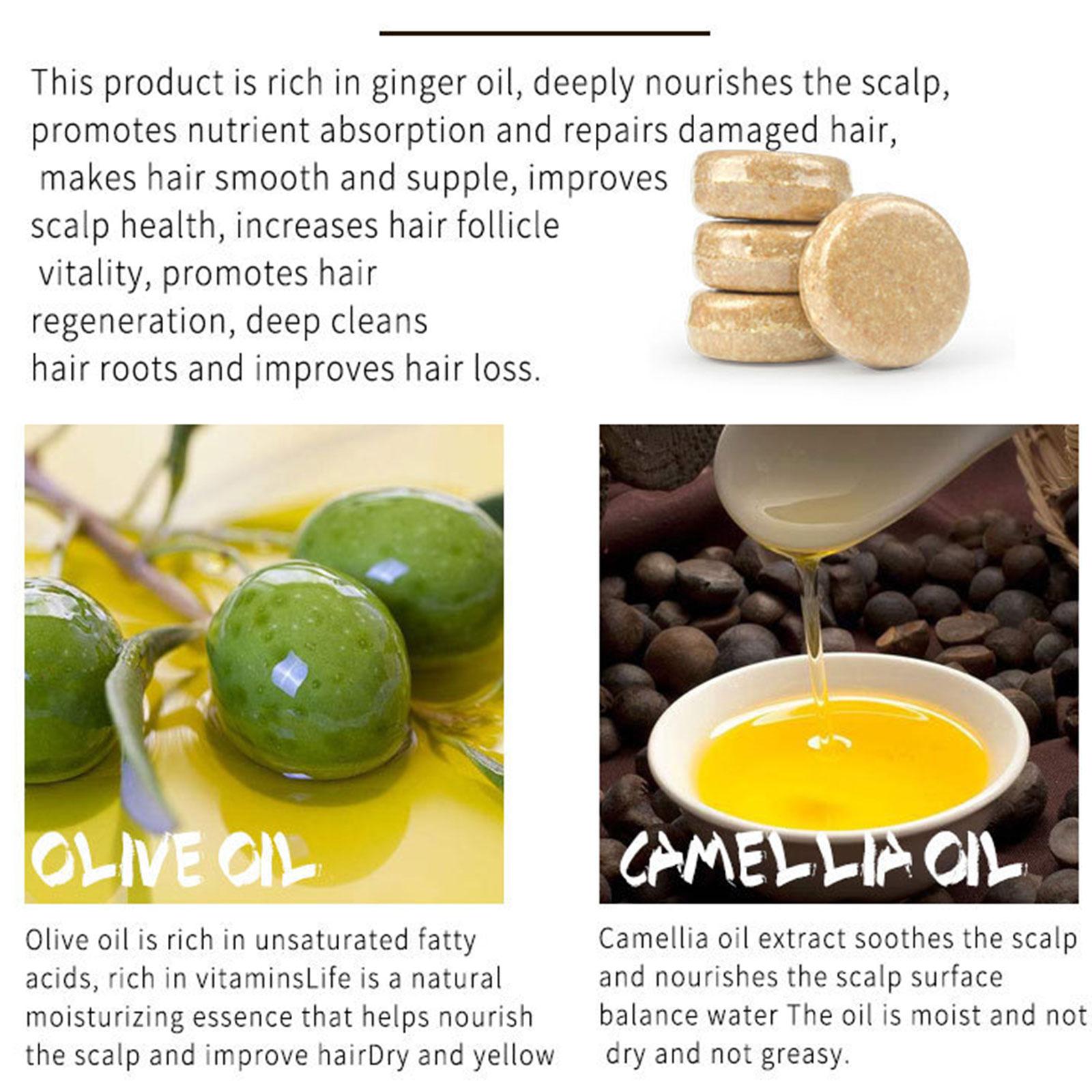1/3/5/10pcs Ginger Polygonum Soap Shampoo Soap Cold Processed Soap Hair Shampoo Bar Pure Plant Hair Shampoos Hair Care