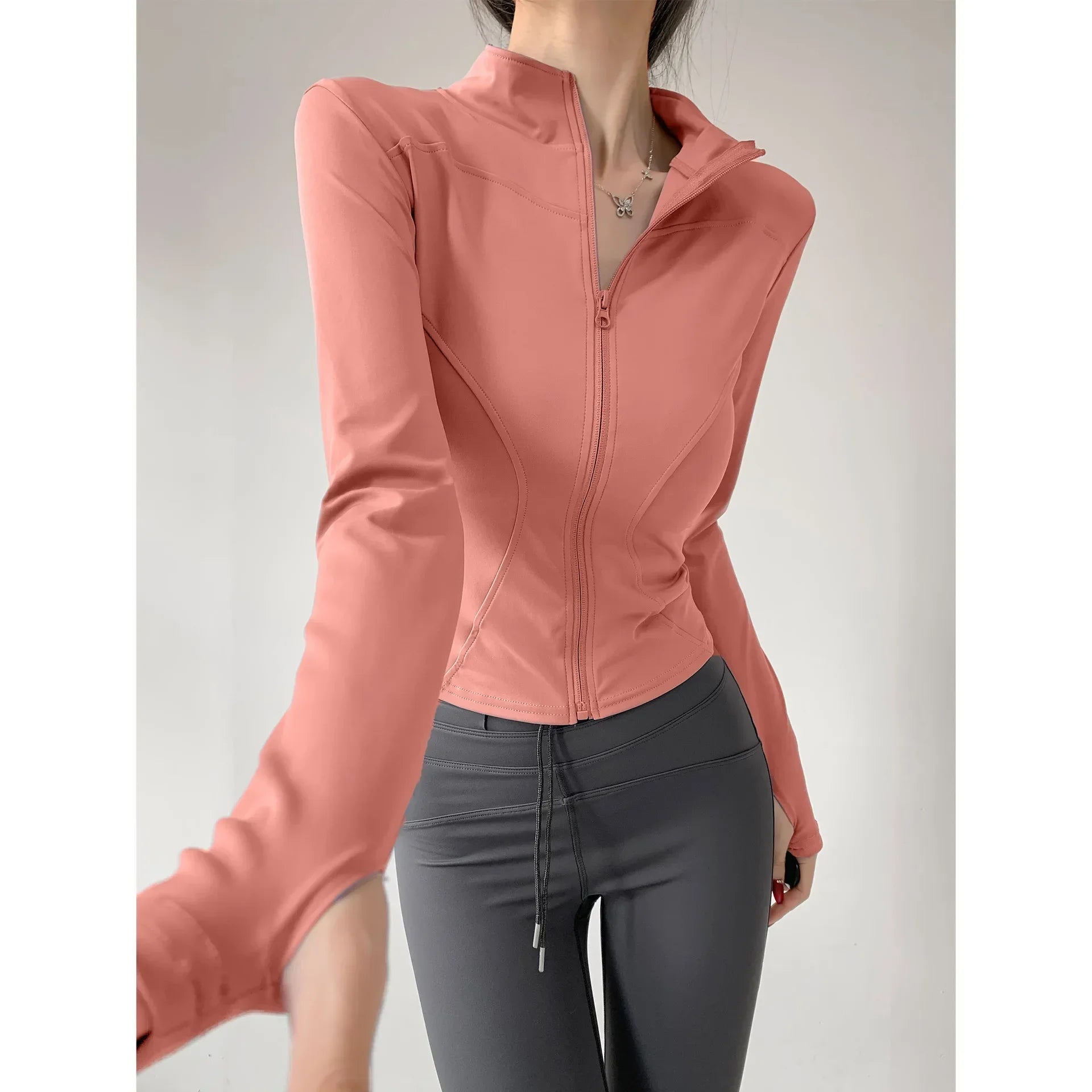 S-3XL Sun Quick Drying Sports Coat Women's Tight Top Yoga Jacket Long Sleeve Zipper Jacket Running Fitness Women's Jacket