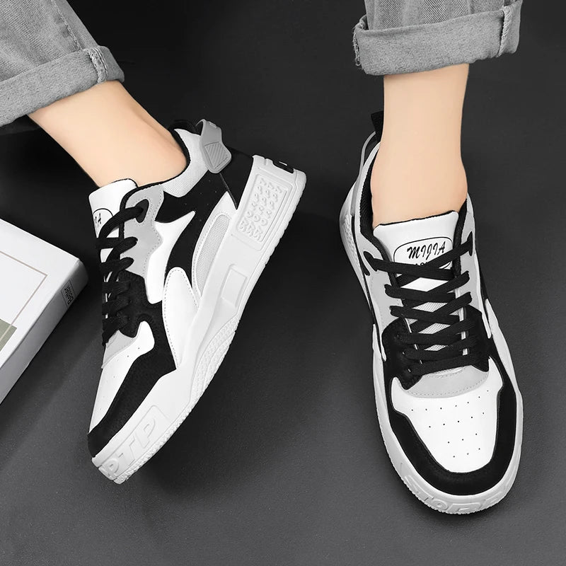 Men's Board Shoes Outdoor Casual Sports Walking Shoes Anti-slip Breathable Vulcanized Shoes Thick Sole Fashion Student Shoes