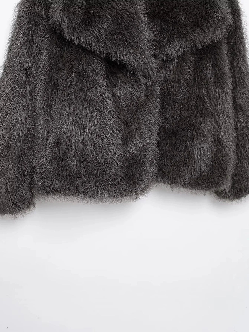 KONDALA 2026 Spring Summer Casual Faux Fur Brown Women Warm Jackets Valentine‘s Day Turn Down Collar Oversized Elegant Coats
