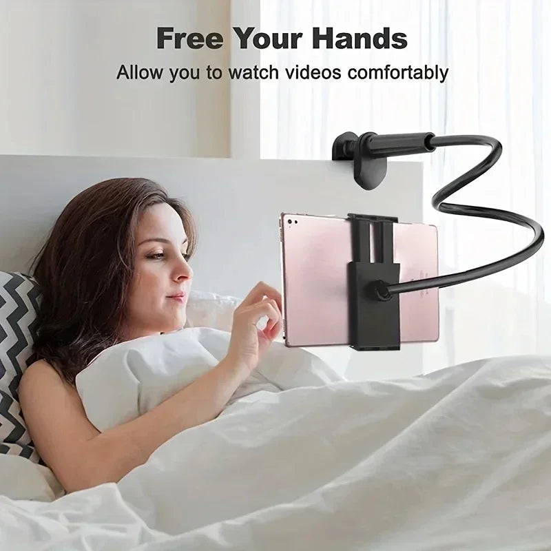Lazy Holder Spiral Base Bed Top Lazy Artifact Bedhead Phone Tablet Stand for IPad 11 Air Redmi Pad Pro Galaxy Tab Bedside Mount