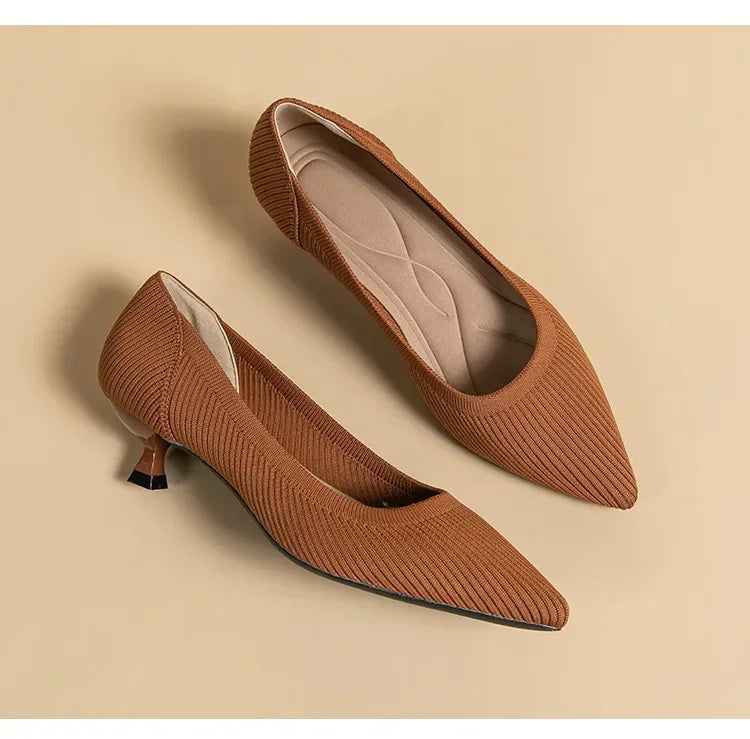 Women's Solid Color Flat Shoes Casual Fashion Breathable Non Slip Rubber Sole Pointed Non-Slip Comfortable Spring and Autumn