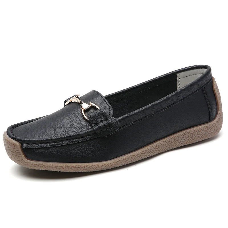 100% cowhide Women's casual sports shoes Fashion Thick base Lightness Women's vulcanized shoes New large size Women's sneakers