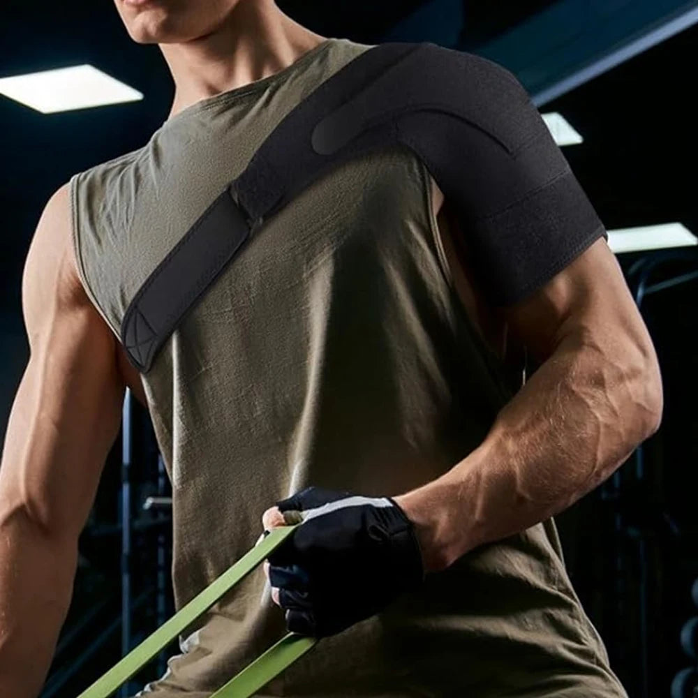 Adjustable Shoulder Brace Men and Women All Use, Breathable Shoulder Support Sleeve for AC Joint Relief and Shoulder Stability