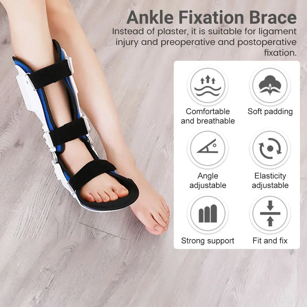 Foot Ankle Fixed Support Brace Medical Adjustable Joint Foot Orthotics Support Protector Stabilizer Fracture Fix Rehabilitation