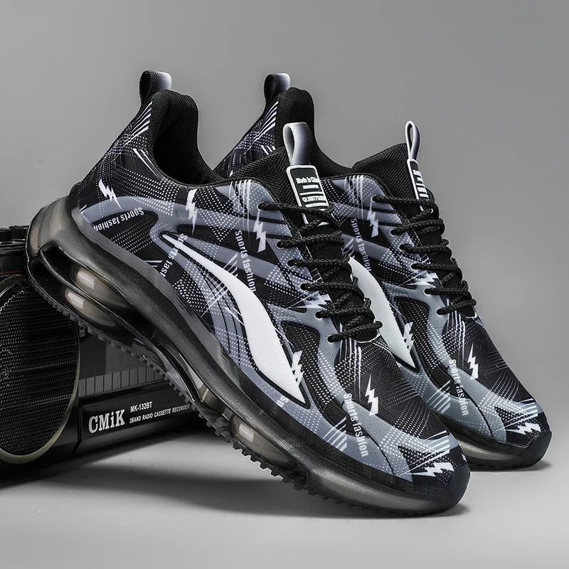 Men's Fashionable Basketball Shoes, with Air Cushioning, Comfortable and Non-Slip, Breathable and Shock-Absorbing, Suitable for Men's Outdoor Activities