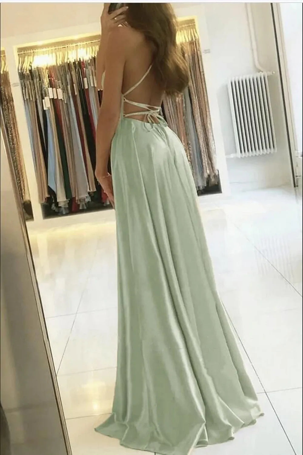 Navy Blue Bridesmaid Dress For Weddings Woman Guest 2026 Sexy Spaghetti Straps Split Prom Party Gowns Long Maid Of Honor Dresses