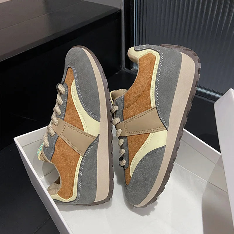 Women's Luxary Sneakers Vintage Platform Sports Shoes Women 2025 Autumn New Sports Running Casual Shoes Ladies Vulcanize Shoes