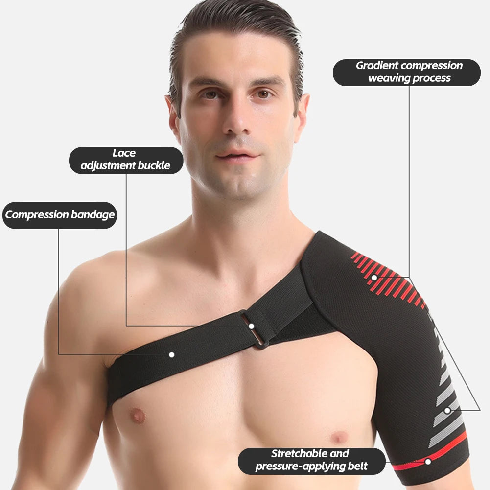 Recovery Shoulder Brace for Men Women,Shoulder Stability Support Brace,Adjustable Fit Sleeve Wrap,Relief for Shoulder Injuries