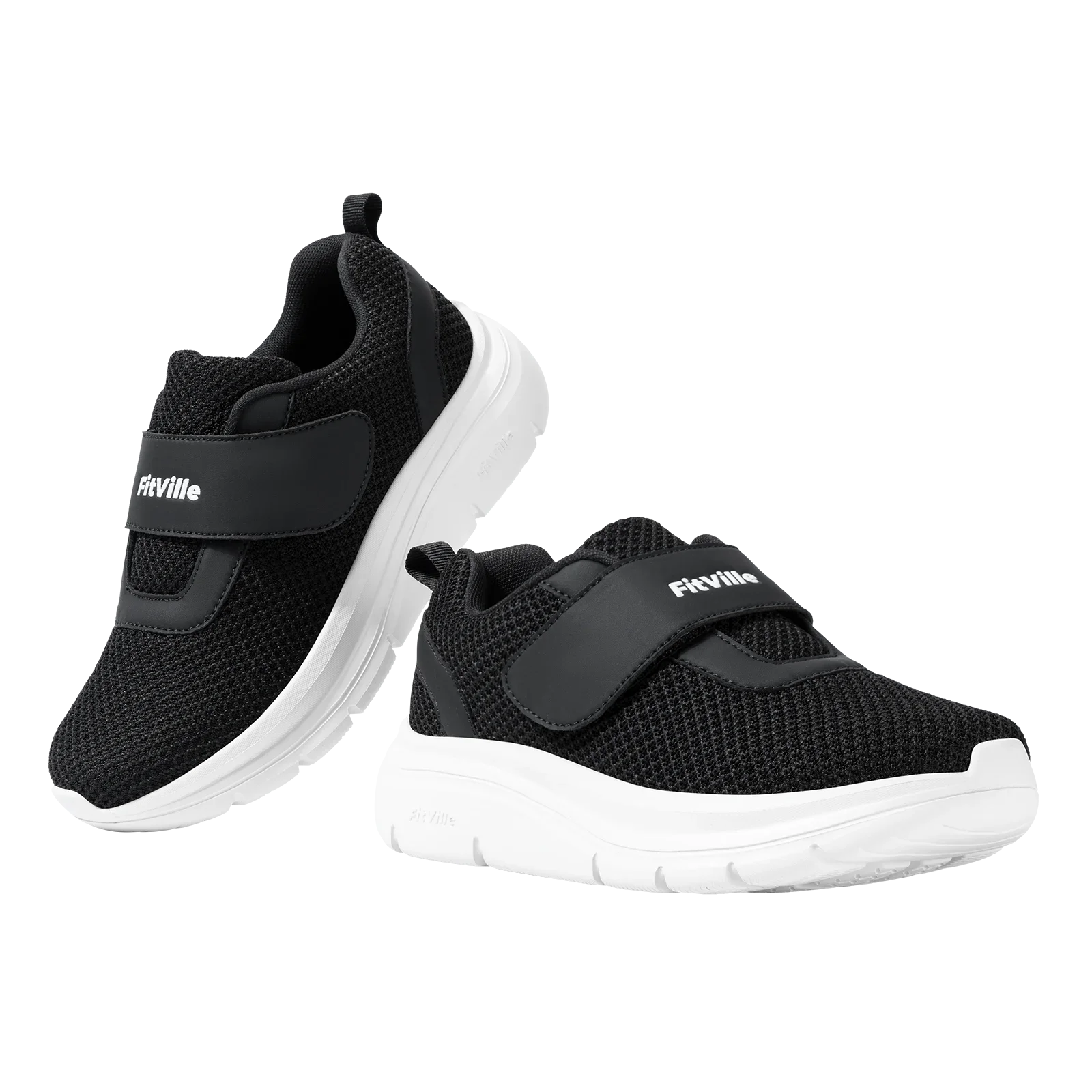 FitVille Women'S Shoes Wide Sneakers Diabetes Shoes Adjustable Strap For Swollen Feet Slip On Walking Lightweight Comfortable
