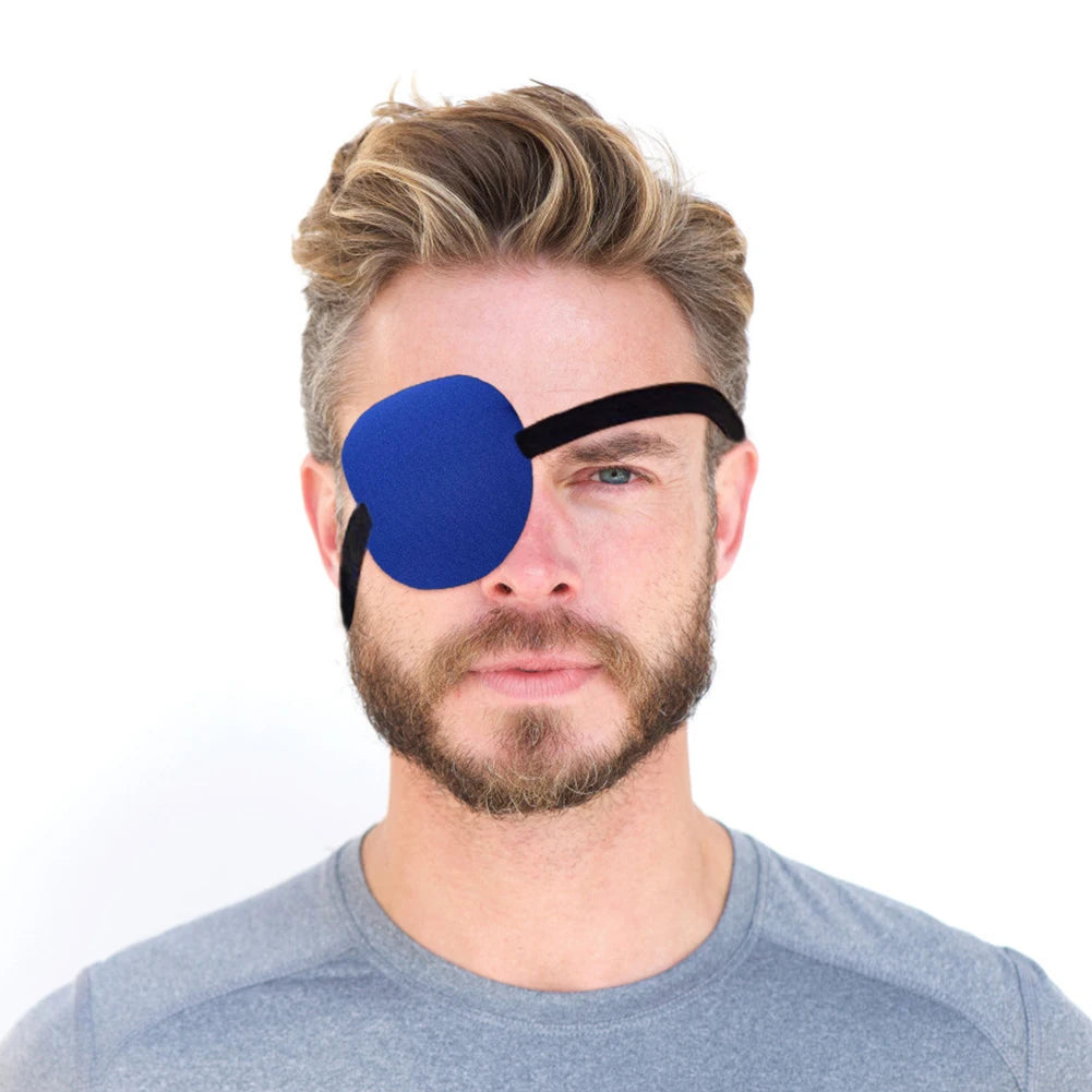 Amblyopia Eye Mask Adult Kids Strabismus Eye Training Single Eye Patch Cover Adjustable Eyeshade Filled Strabismus Eye Training