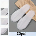 20/50Pcs Luxury Hotel and Spa Slippers - Non-Slip, Comfortable, Disposable Travel Slippers, Individually Packaged, White Fabric Slippers for Men and Women, Perfect for Home, Travel and Relaxation, Casual Wear | Unisex Slipper