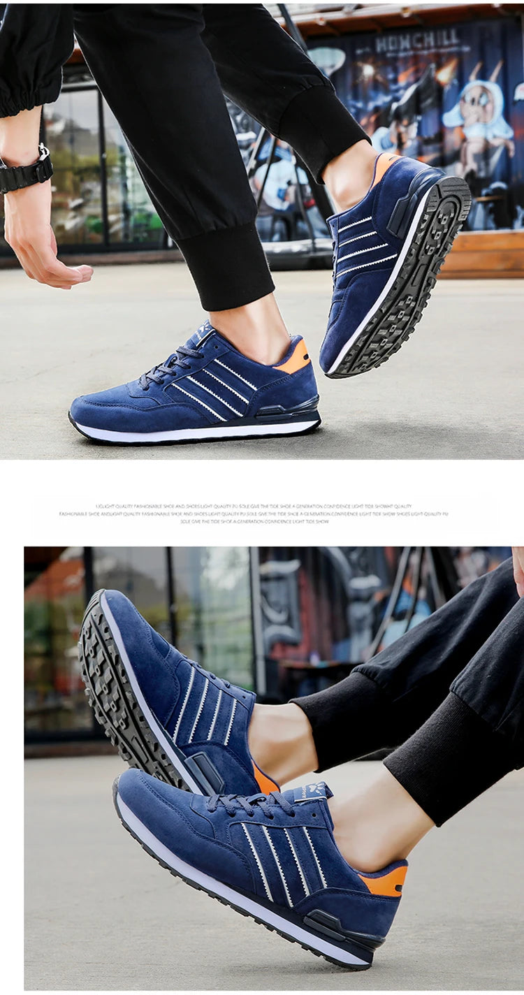 2024 New High Quality Men's Sneakers Leather Casual Shoes Autumn Breathable Men Shoes Male Flat Shoe