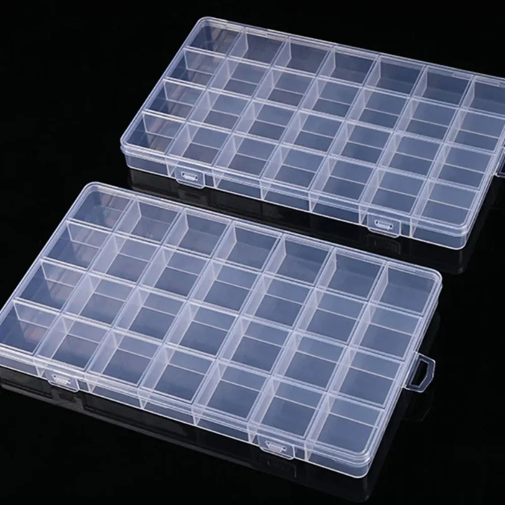 Transparent Storage Container Jewelry Box Clear Plastic Organizer Box Empty Earring Storage Organizer Display Case for Beads