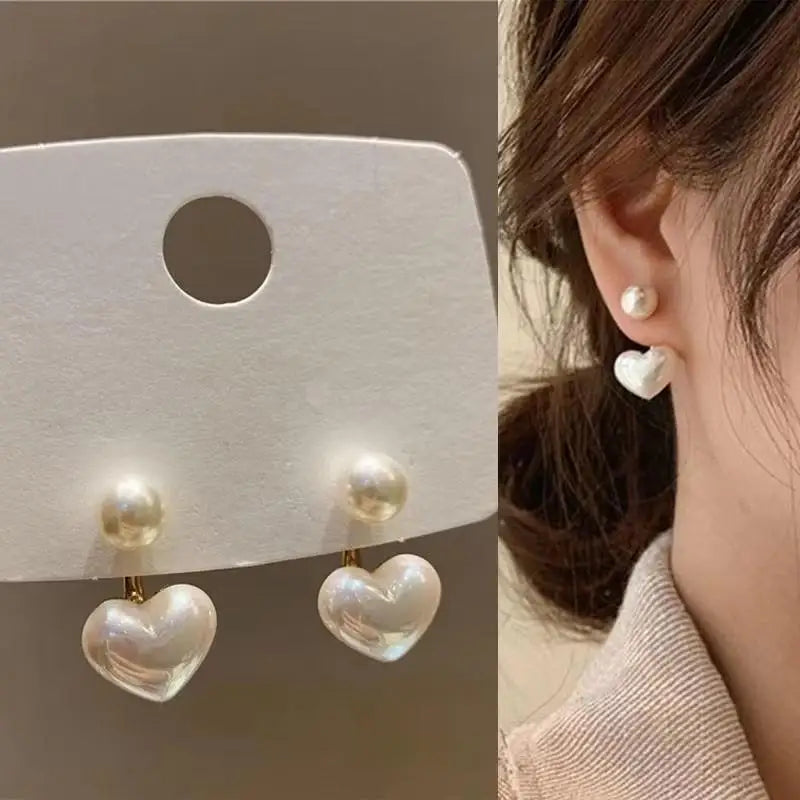 925 Silver Needle Korean Fashion Crystal Heart Earrings For Women Jewelry 2026 Trending New Luxury Women's Hoop Earrings Brincos