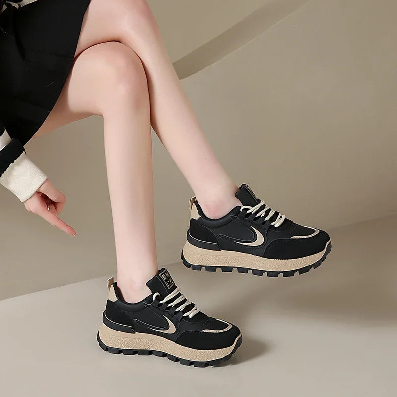 New Fashion Women's Vulcanized Shoes Wear-Resistant Casual Cushioning Sports Shoes Women Low-top Non-Slip Outdoor Running Shoes