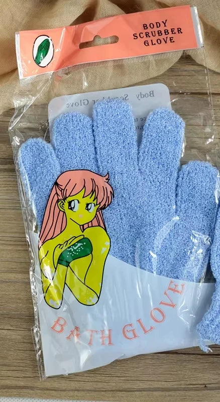 1PC Body Cleaning Washcloth Soft Brush Home Hotel Bathroom Shower Ball Back Scrubber Set Exfoliating Skin Towel Bath Gloves