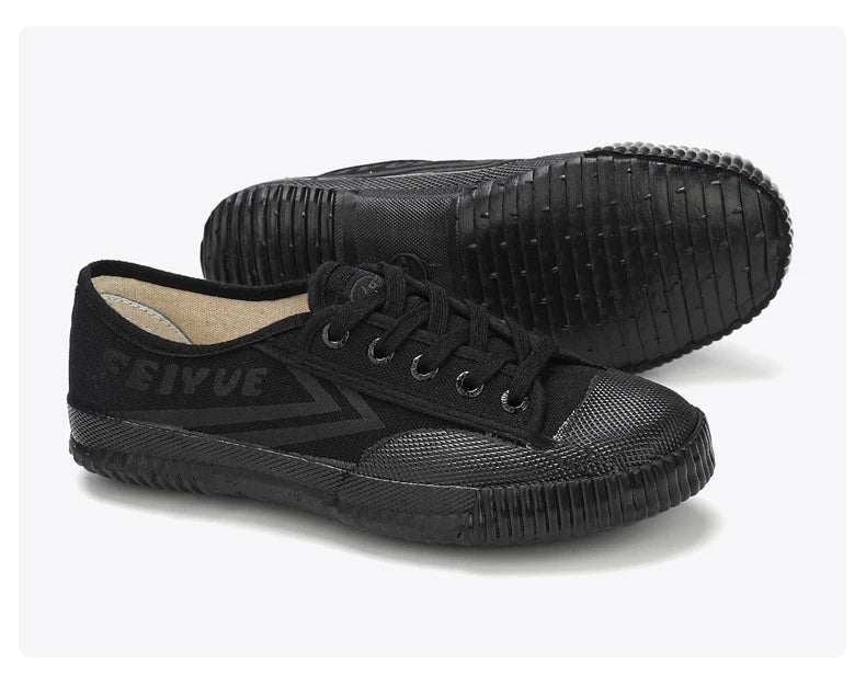 DaFu Flying Men's Athletic Shoes Long Distance Running Jump Far Field Event Canvas Sports Shoes Couple's Loafers Black Sneakers