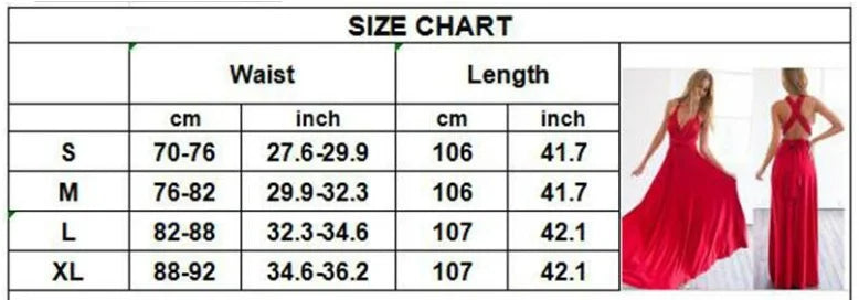 Sexy Women Multiway Wrap Convertible Boho Maxi Club Dress Bandage Long Dress Party Bridesmaids Infinity Robe Longue Femme