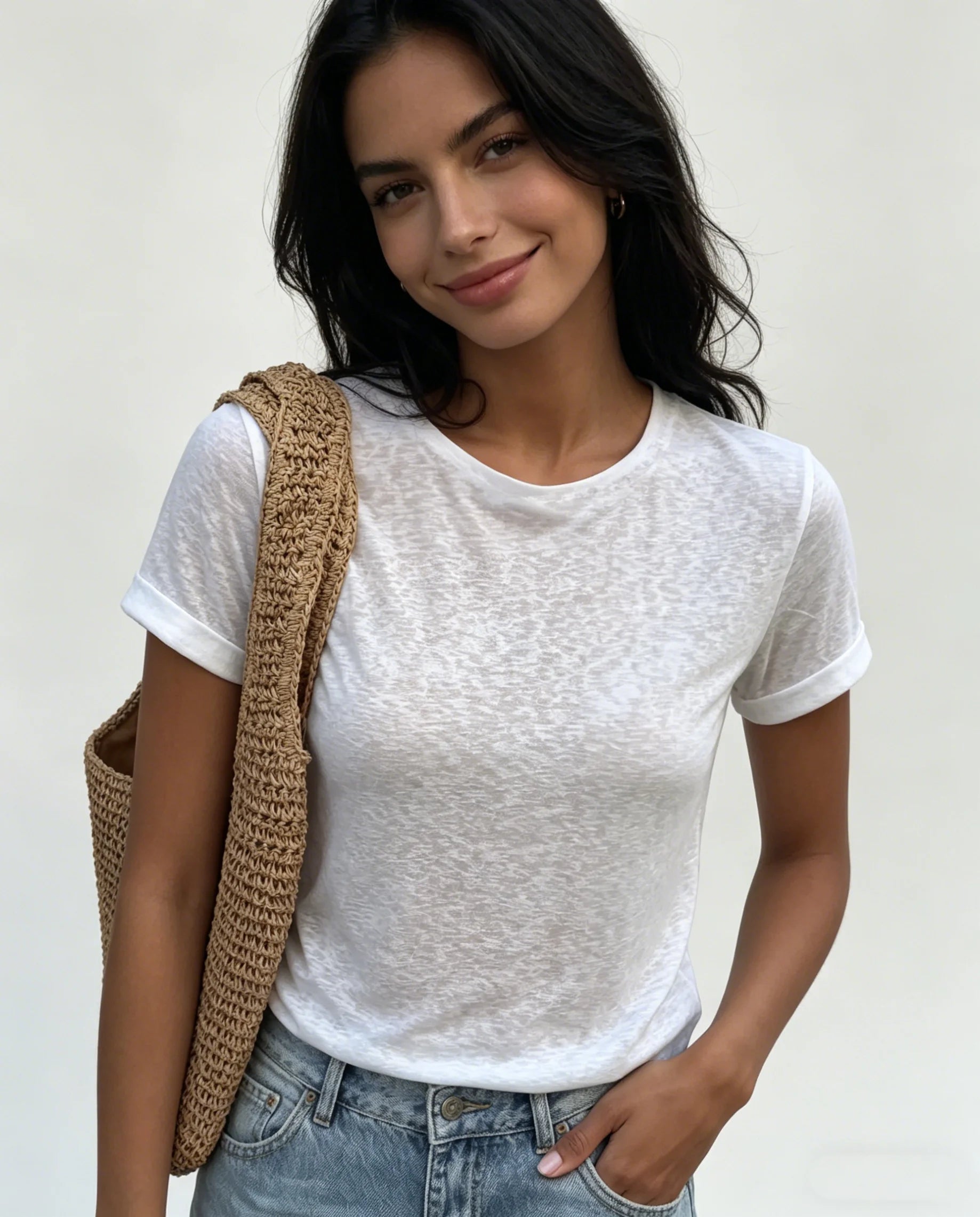 Hirsionsan 2025 Basic soft  T Shirts Women Summer autumn Long Sleeves Loose Bottom Tees Ladies Casual Knitted Soft Woman Tops