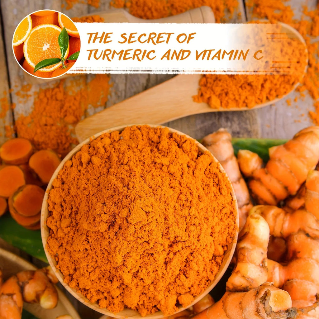 Vitamin C Exfoliating facial mask Turmeric Exfoliating facial mask Improve Pore Deep Cleaning facial mask   Apply facial mask