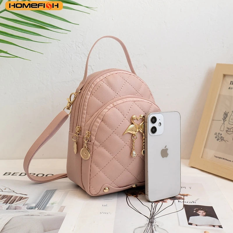 HOMEFISH Women Fashion Backpack Ins New Style Female Handbag Leisure Mini Fashion Women Backpacks Phone Packs MIni Backpack