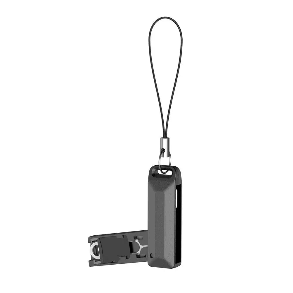 BUDI Anti-Lost Sim Card Eject Pin Needle Plastic Storage Box Mobile Phone Steel Ejector Pin SIM TF Card Tray Opener Keyring