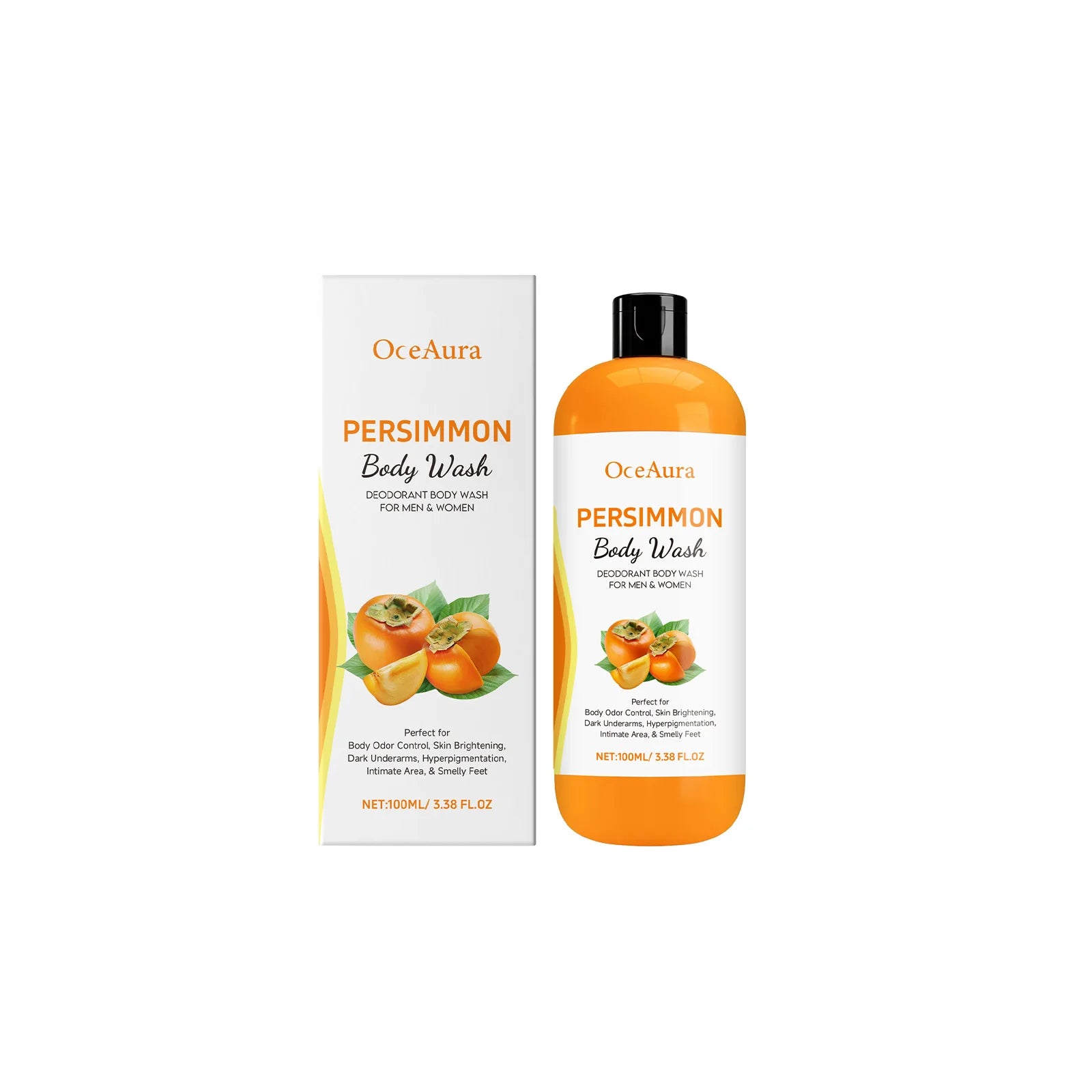 Persimmon Body Shower Gel Gentle Cleaning Pore Moisturizing Remove Sweat Odor Smoothing Non-drying Softening Daily Body Wash Gel